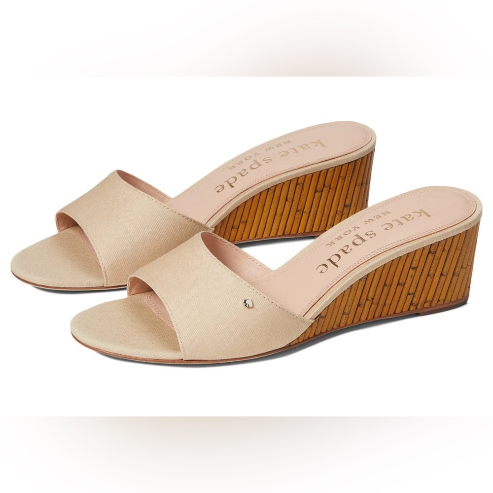 kate spade beige wedge sandals